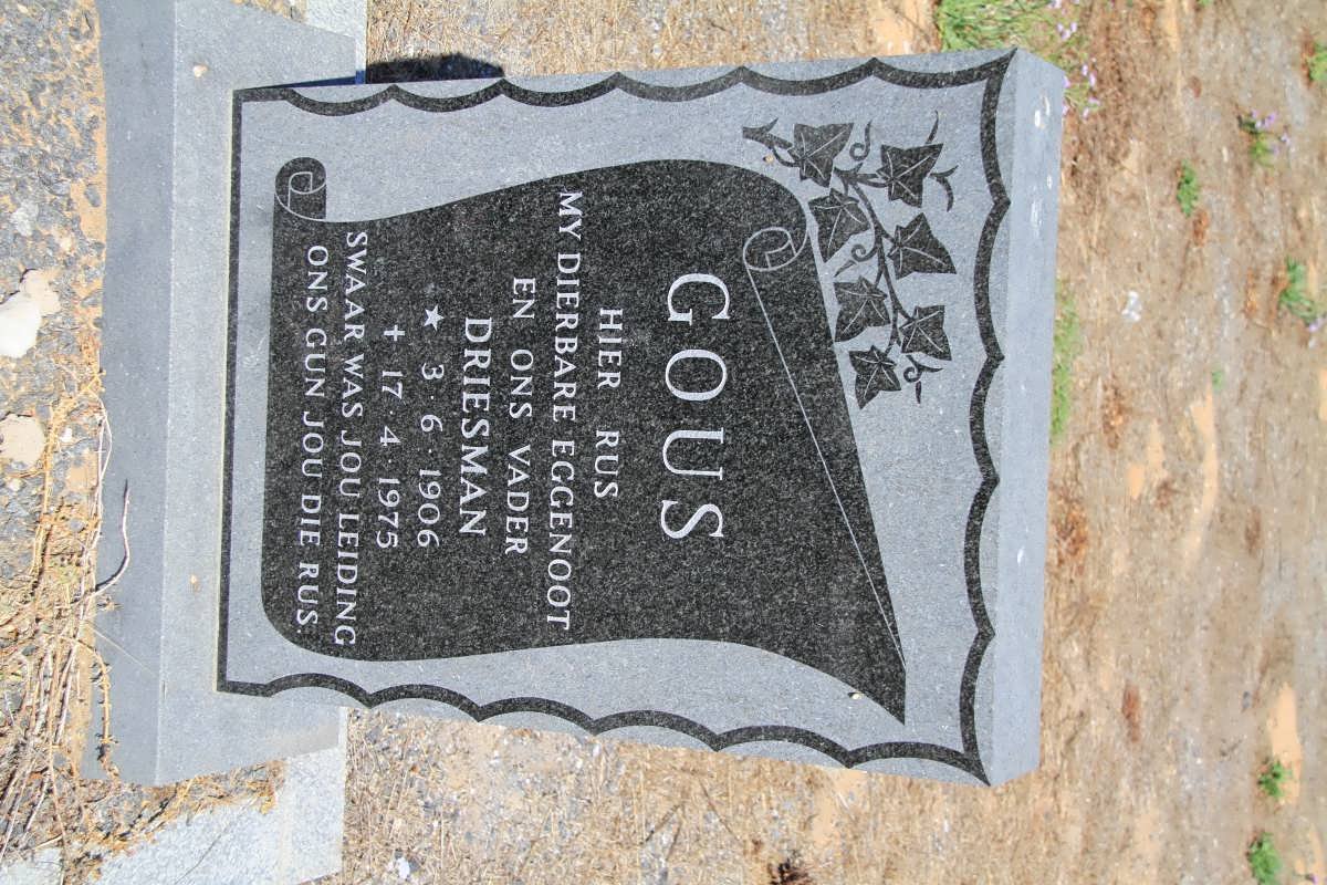 GOUS Driesman 1906-1975