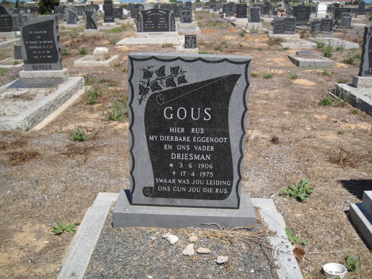GOUS Driesman 1906-1975