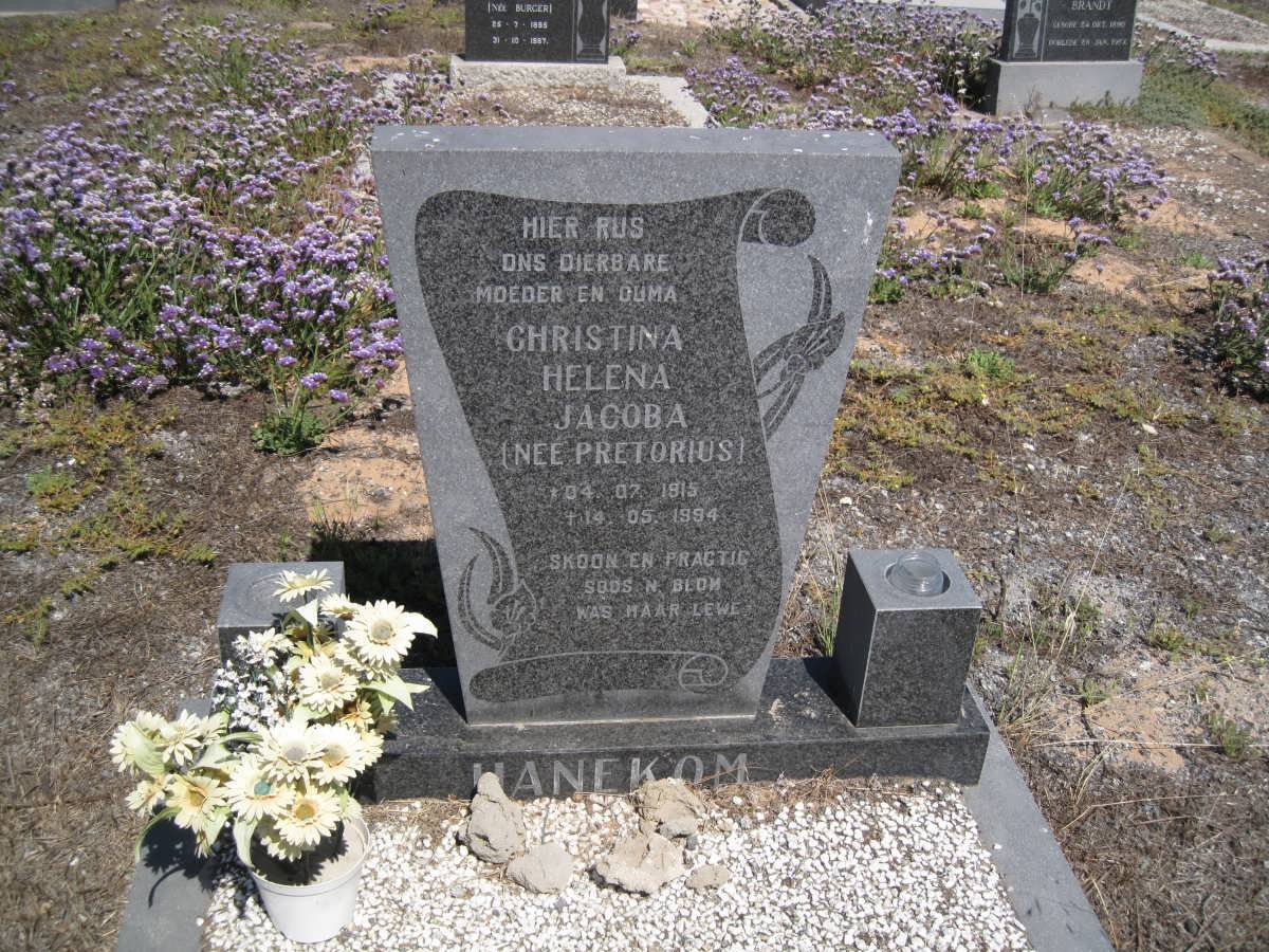 HANEKOM Christina Helena Jacoba nee PRETORIUS 1915-1994