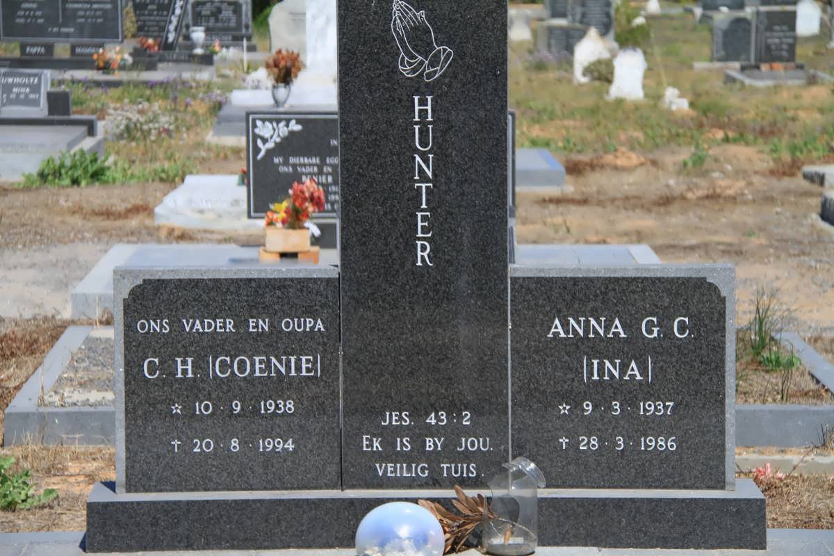 HUNTER C.H,. 1938-1994 &amp; Anna G.C. 1937-1986