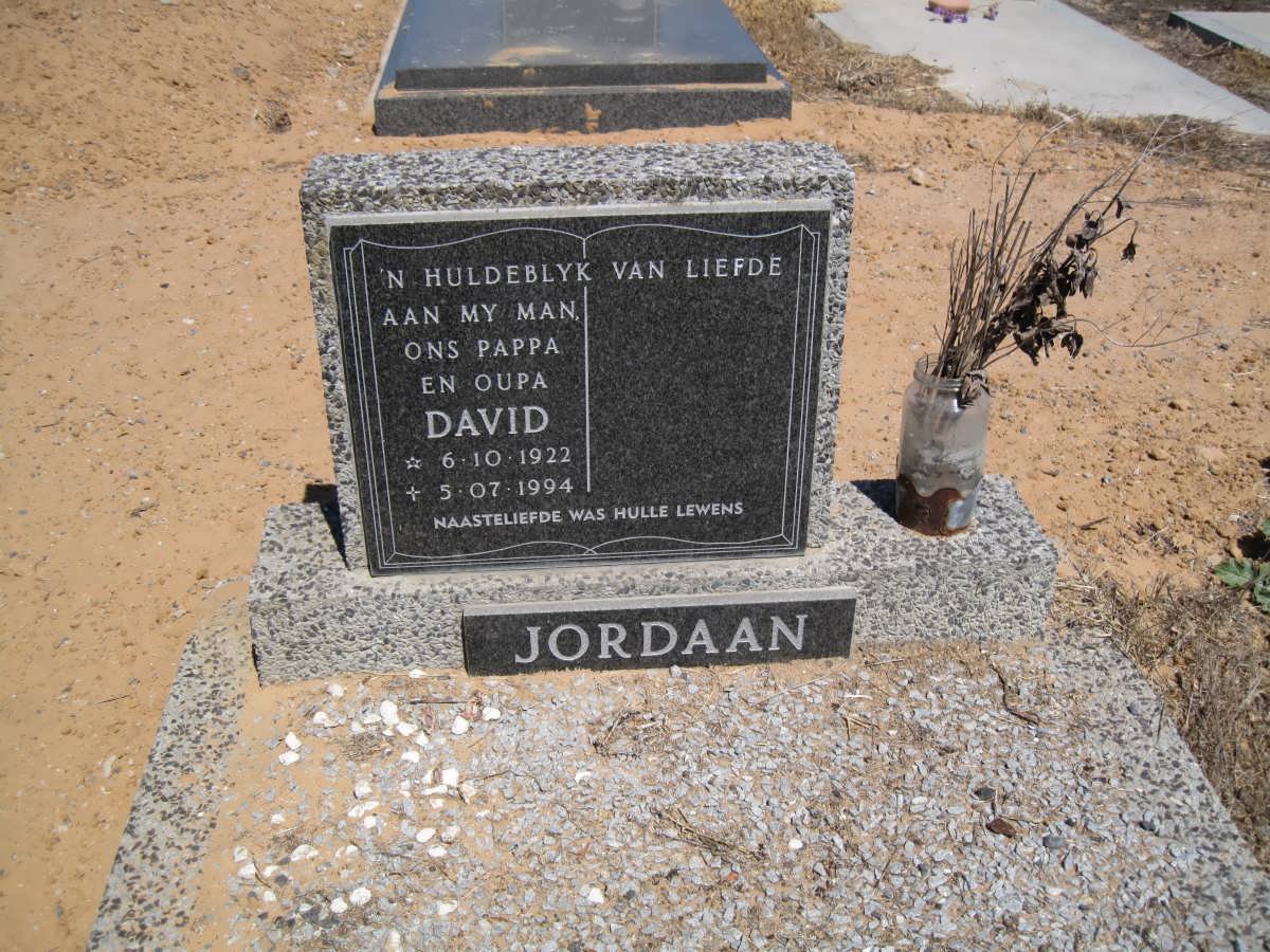 JORDAAN David 1922-1994
