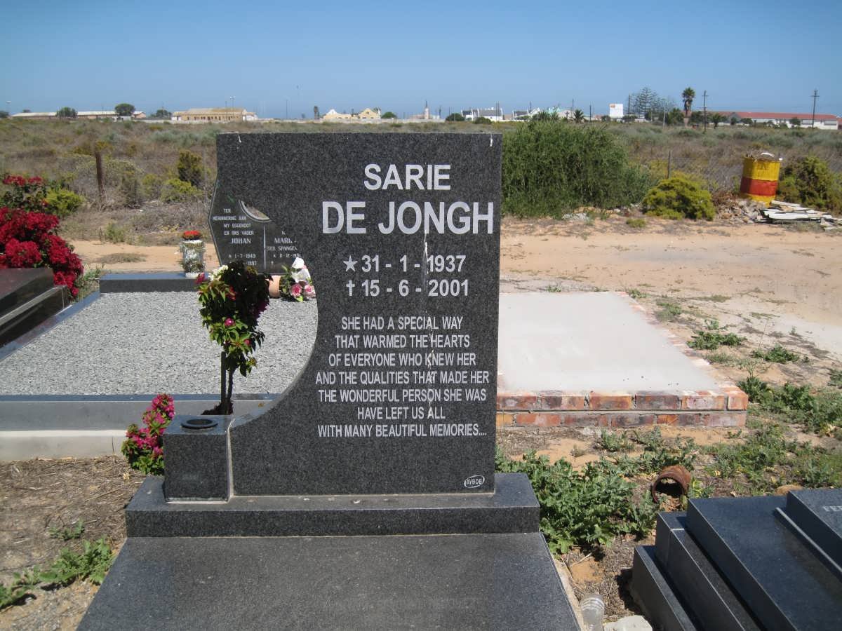 JONGH Sarie, de 1937-2001