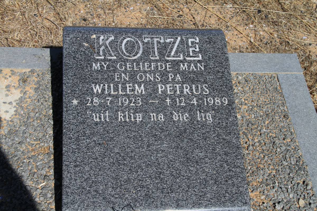 KOTZE Willem Petrus 1923-1989