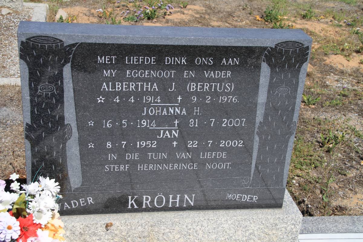 KRÖHN Albertha J. 1914-1976 &amp; Johanna H. 1914-2007 :: KRÖHN Jan 1952-2002