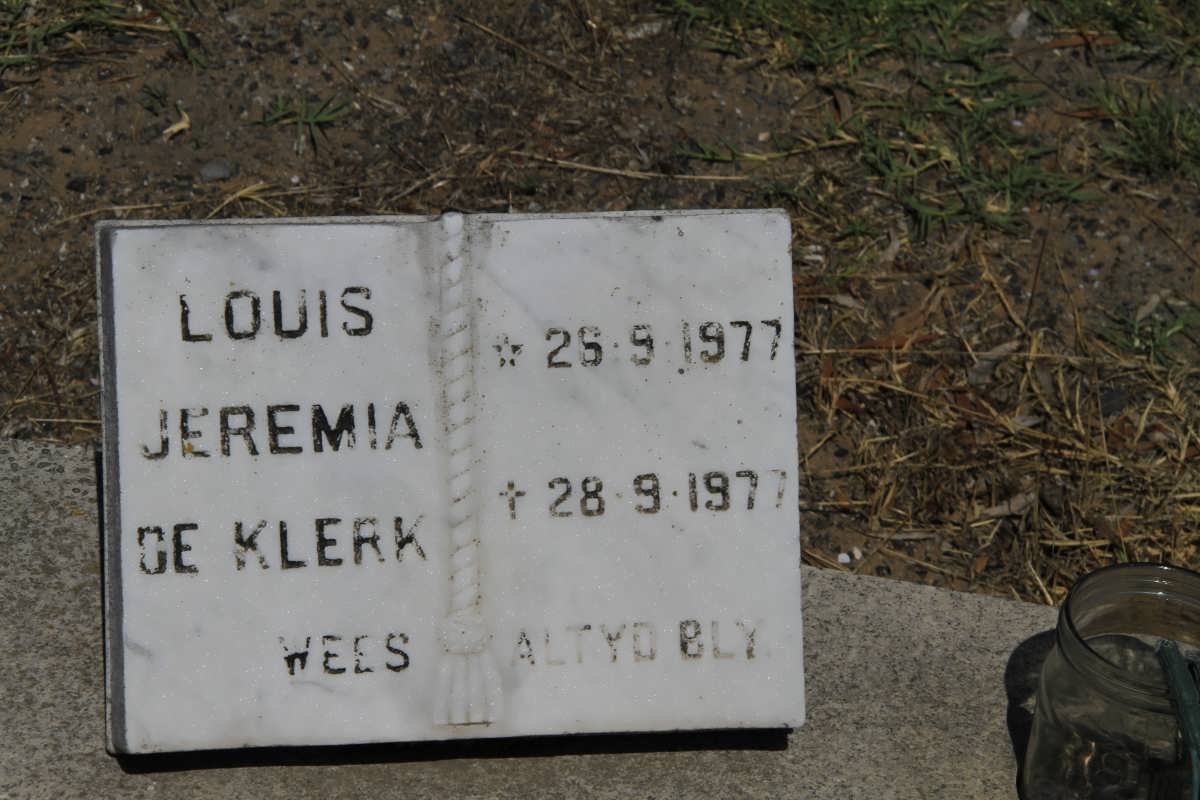 KLERK Louis Jeremia, de 1977-1977