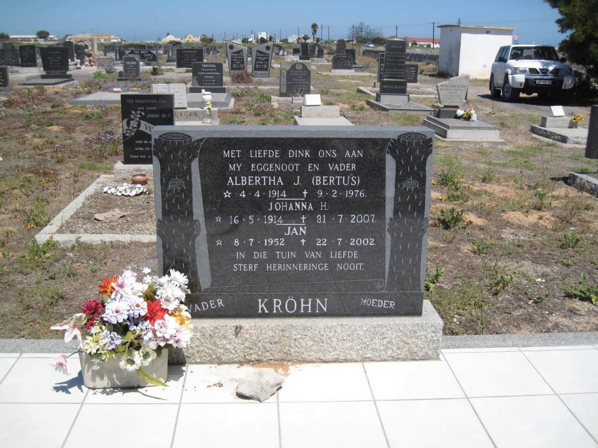 KRÖHN Albertha J. 1914-1976 &amp; Johanna H. 1914-2007 :: BURGER Jan 1952-2002