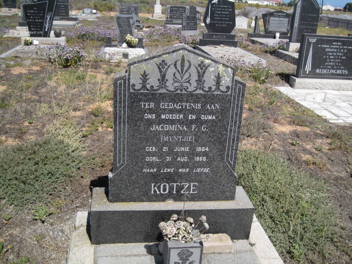 KOTZE Jacomina F.G. 1884-1968