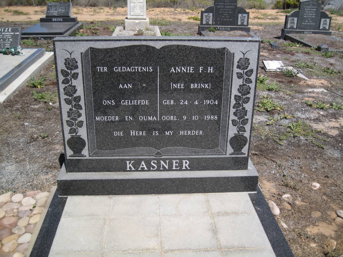 KASNER Annie F.H. nee BRINK 1904-1988