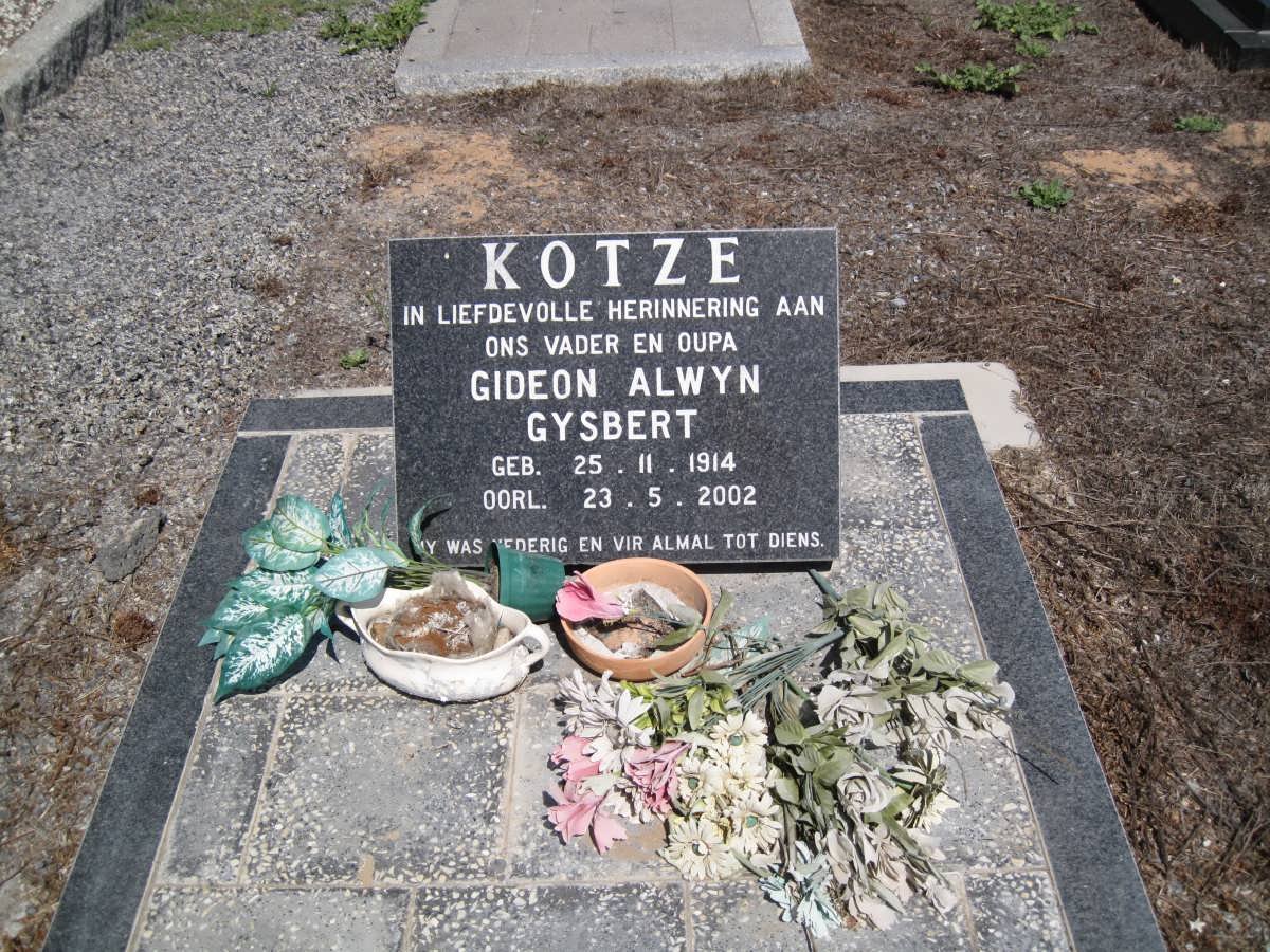KOTZE Gideon Alwyn Gysbert 1914-2002