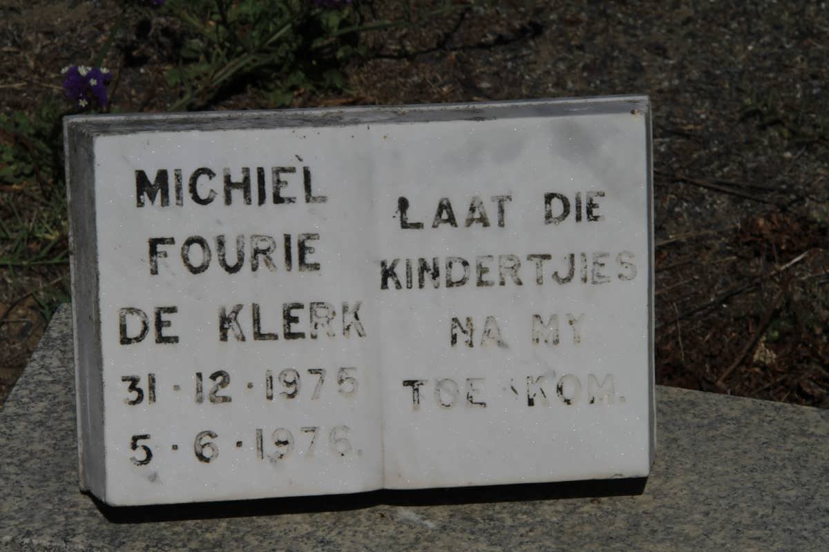 KLERK Michiel Fourie, de 1976-1976