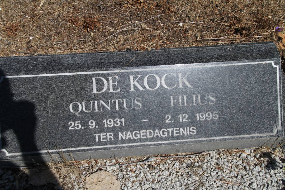 KOCK Quintus Filius, de 1931-1995