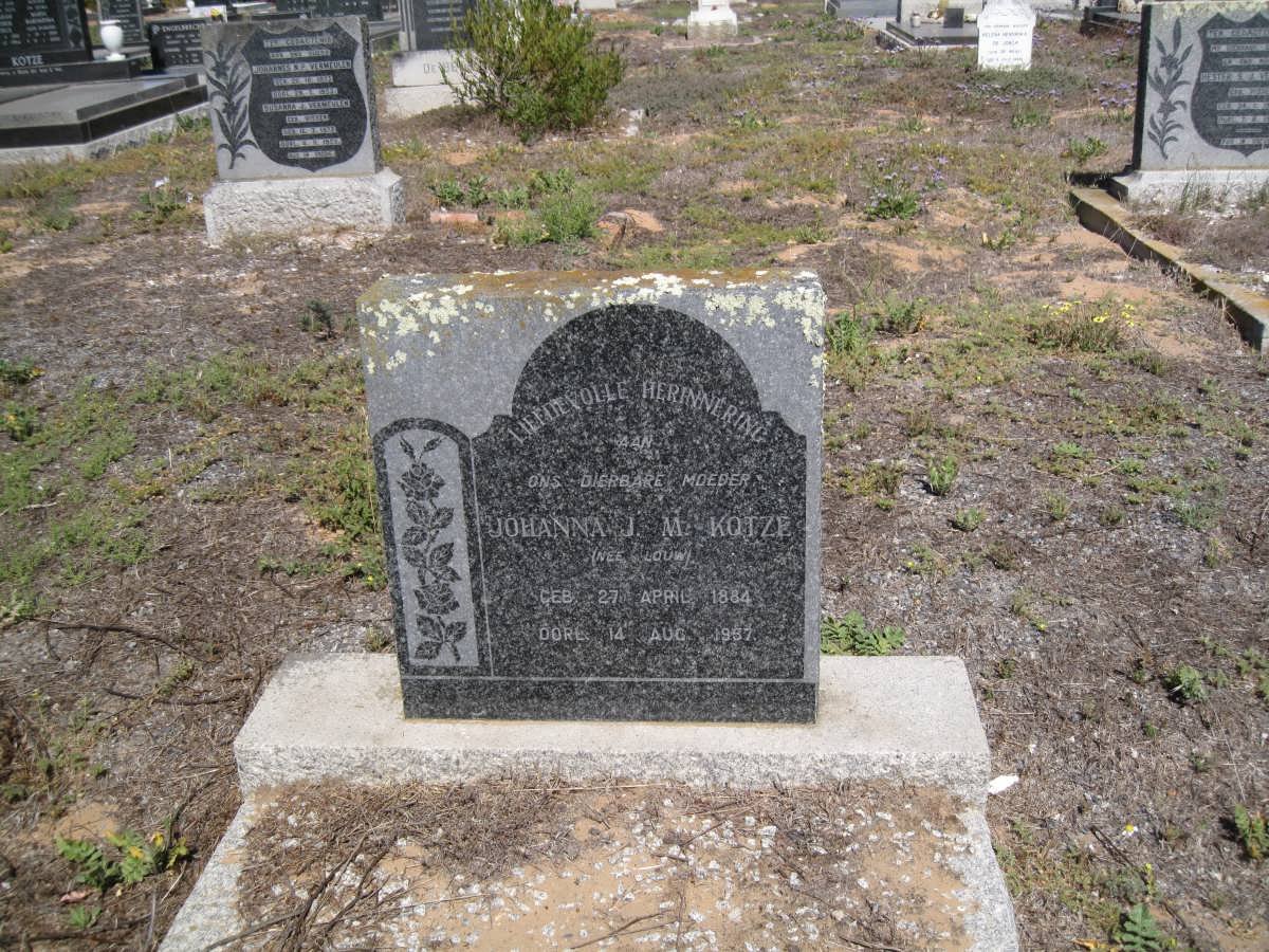 KOTZE Johanna J.M. nee LOUW 1884-1957