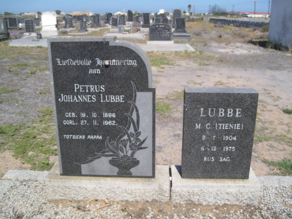 LUBBE Petrus Johannes 1896-1962 :: LUBBE M.C. 1904-1975