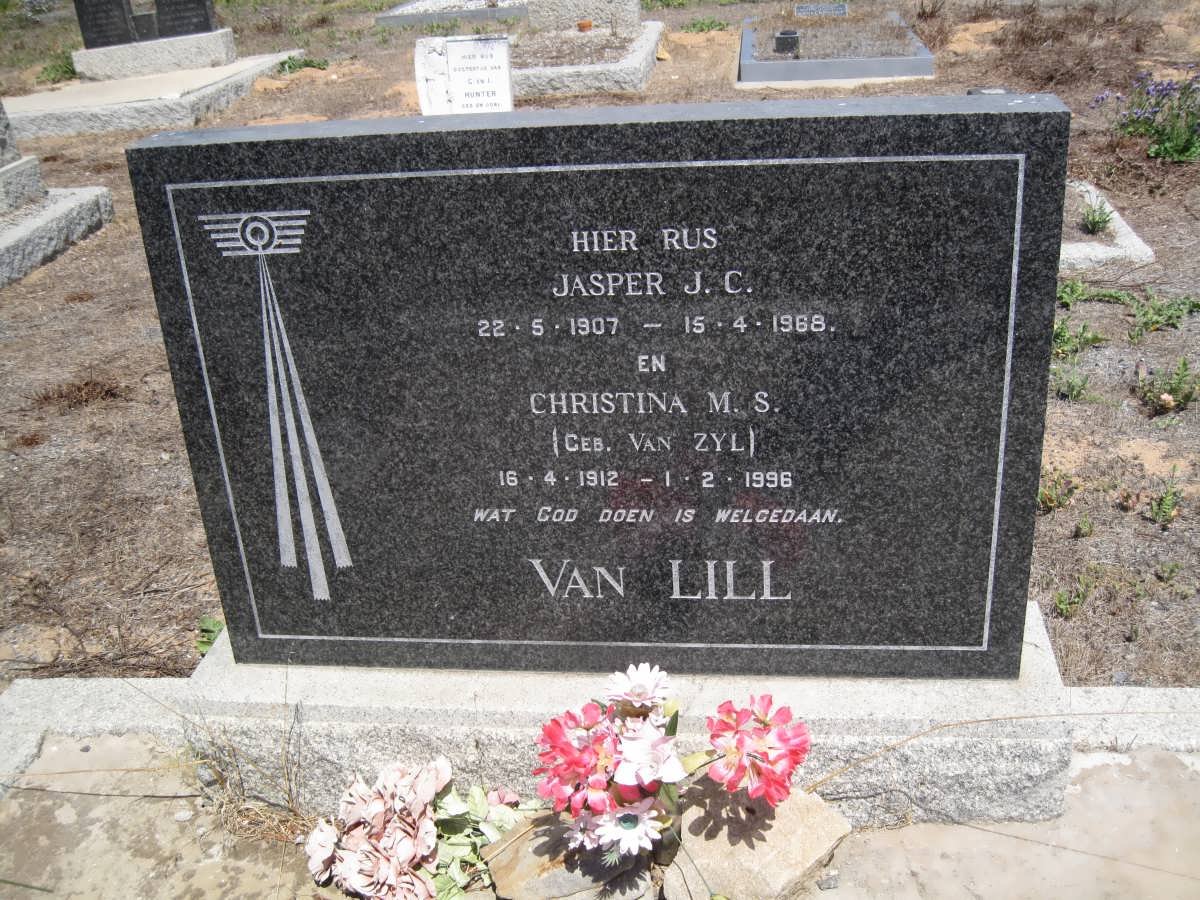 LILL Jasper J.C., van 1907-1968 &amp; Christina M.S. VAN ZYL 1912-1996