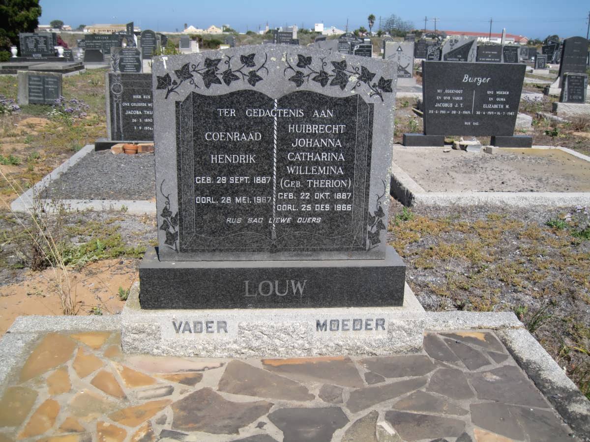 LOUW Coenraad Hendrik 1887-1967 &amp; Huibrecht Johanna Catharina Willemina THERION 1887-1966