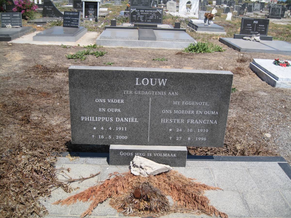 LOUW Philippus Daniël 1911-2000 &amp; Hester Francina 1910-1996