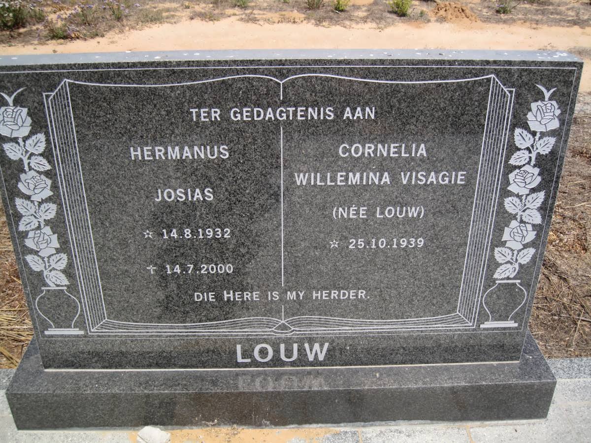 LOUW Hermanus Josias 1933-2000 &amp; Cornelia Willemina VISAGIE nee LOUW 1939-