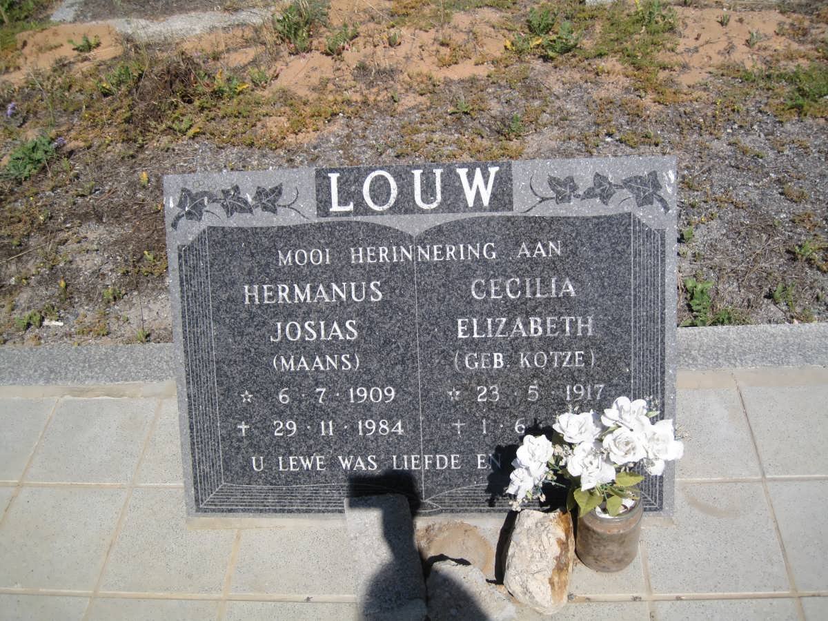 LOUW Hermanus Josias 1909-1984 &amp; Cecilia Elizabeth KOTZE 1917-1997