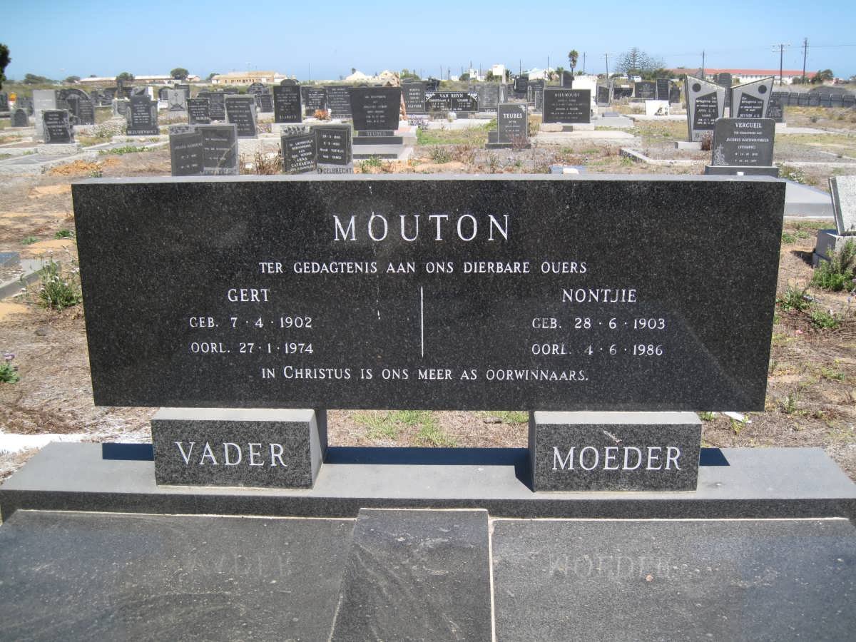 MOUTON Gert 1902-1974 &amp; Nontjie 1903-1986