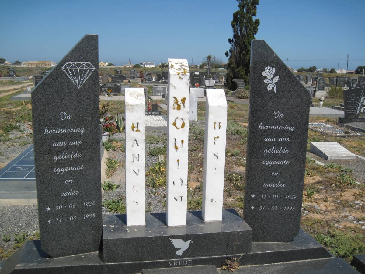 MOUTON Hannes 1928-1998 &amp; Hester 1929-1996
