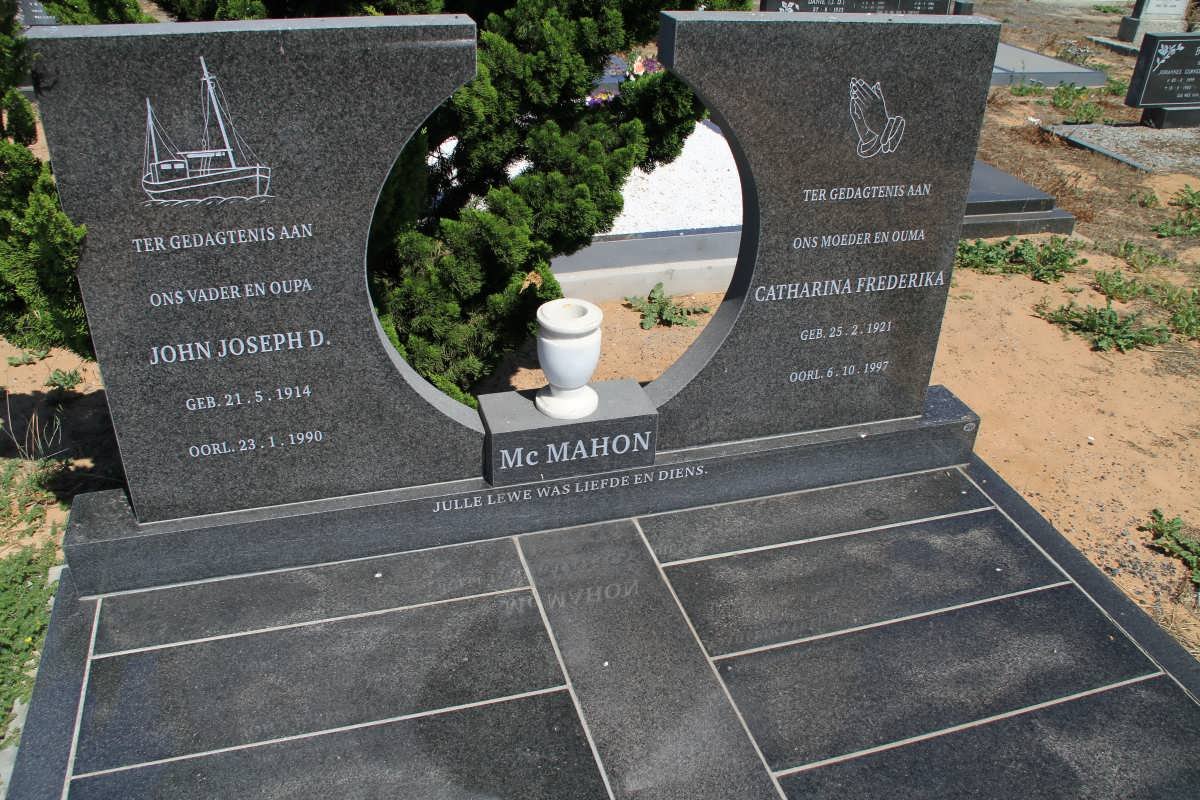 McMAHON John Joseph D. 1914-1990 &amp; Catharina Frederika 1921-1997