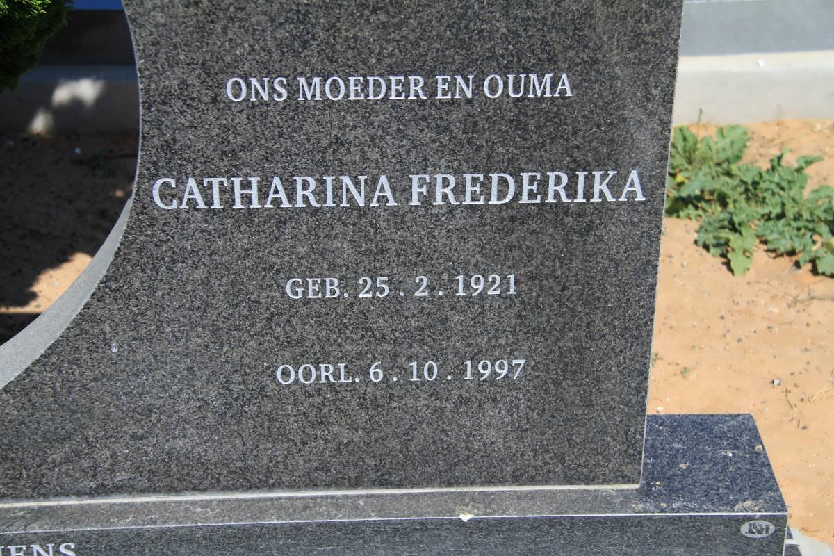 McMAHON Catharina Frederika 1921-1997