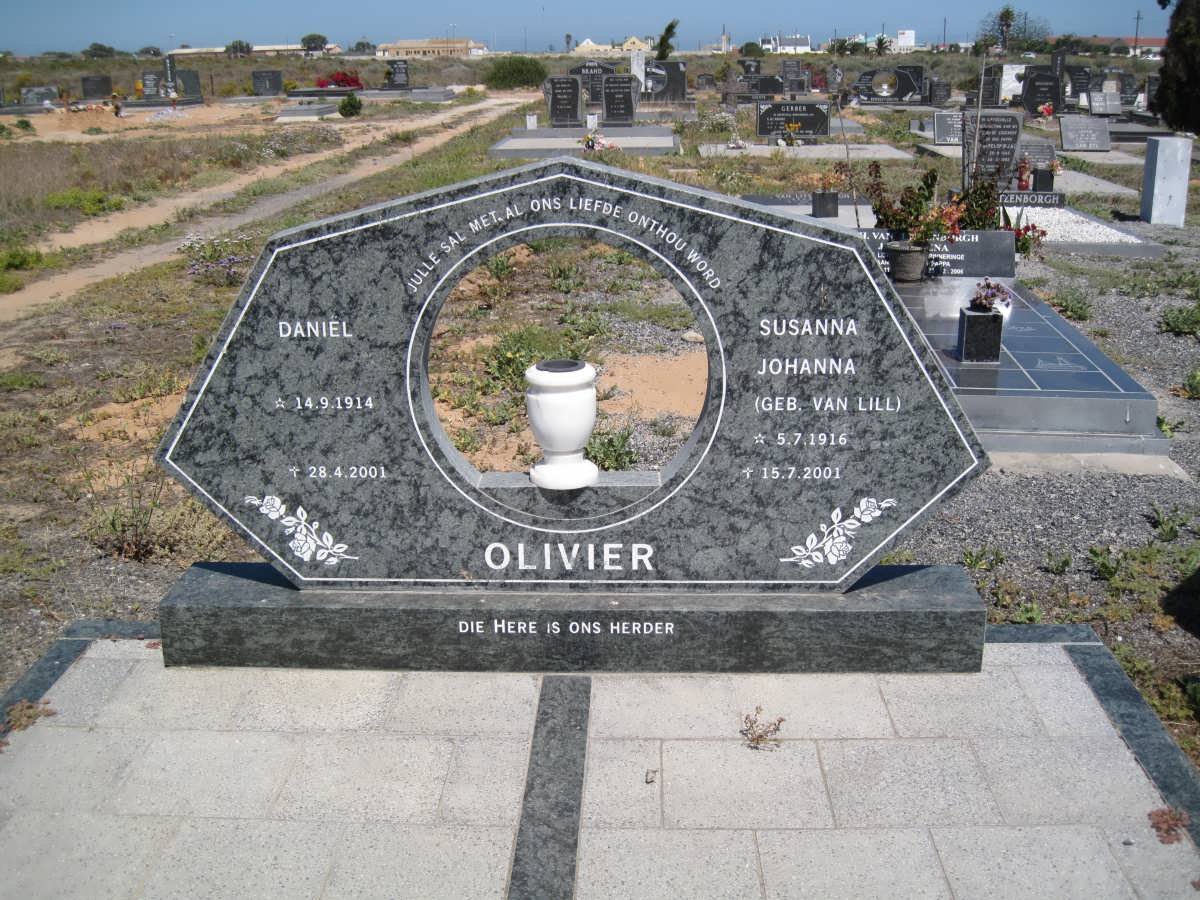 OLIVIER Daniël 1914-2001 &amp; Susanna Johanna VAN LILL 1916-2001