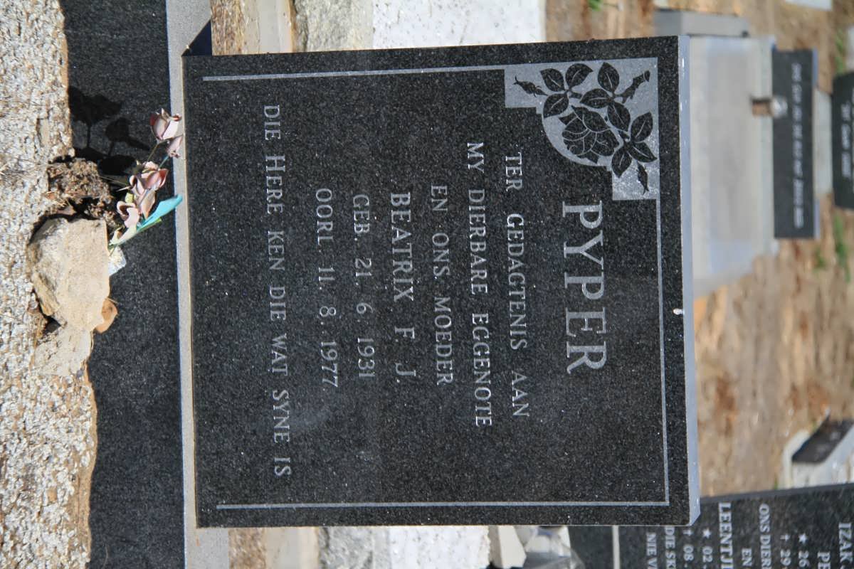 PYPER Beatrix F.J. 1931-1977