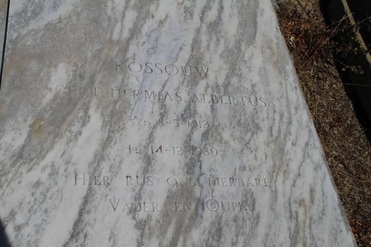ROSSOUW Gert Hermanus Albertus 1912-1980