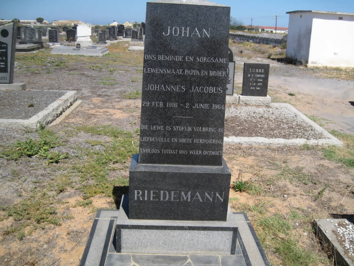RIEDEMANN Johannes Jacobus 1916-1964