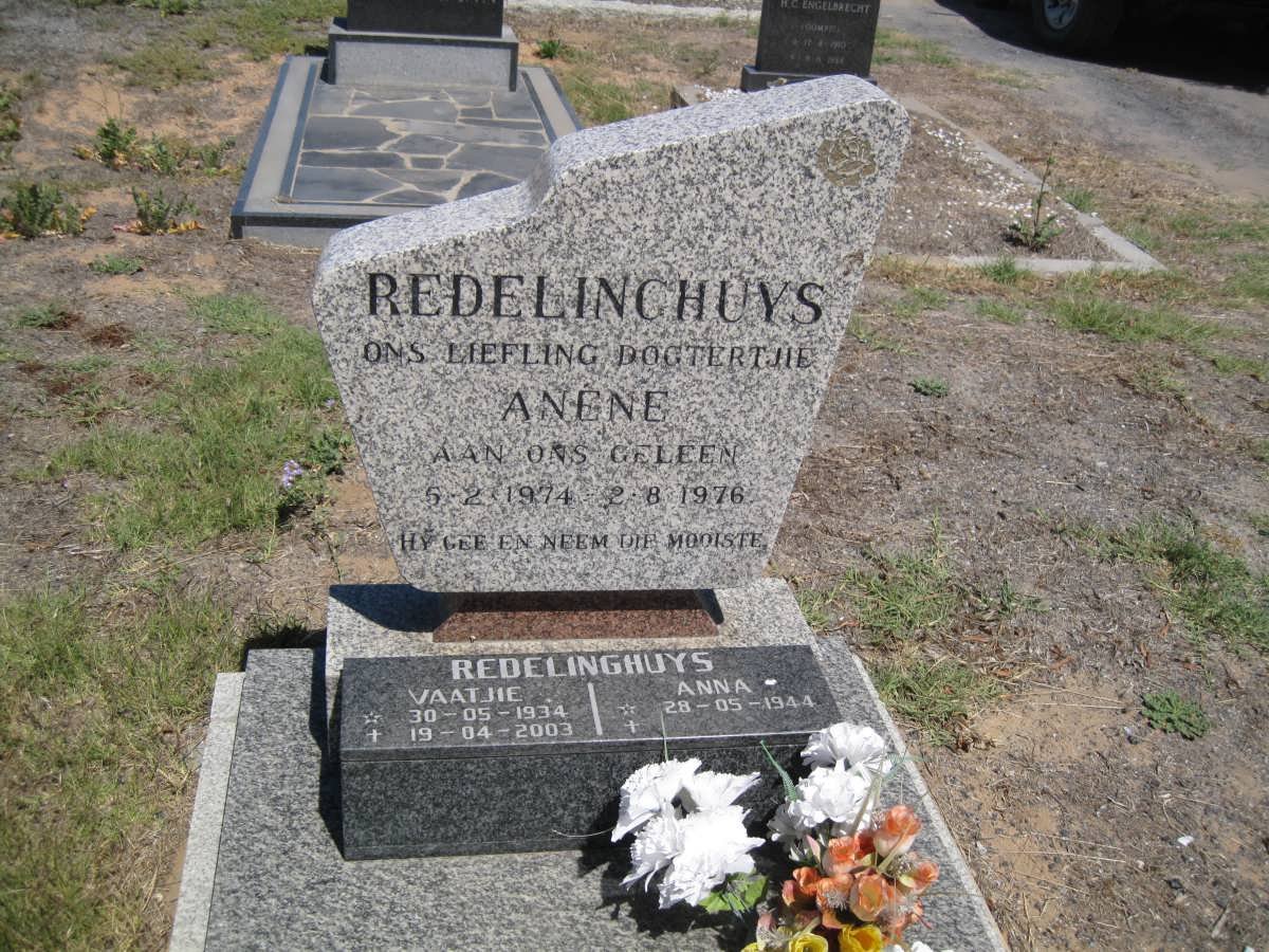 REDELINGHUYS Vaatjie 1934-2003 &amp; Anna 1944- :: REDELINGHUYS Anene 1974-1976