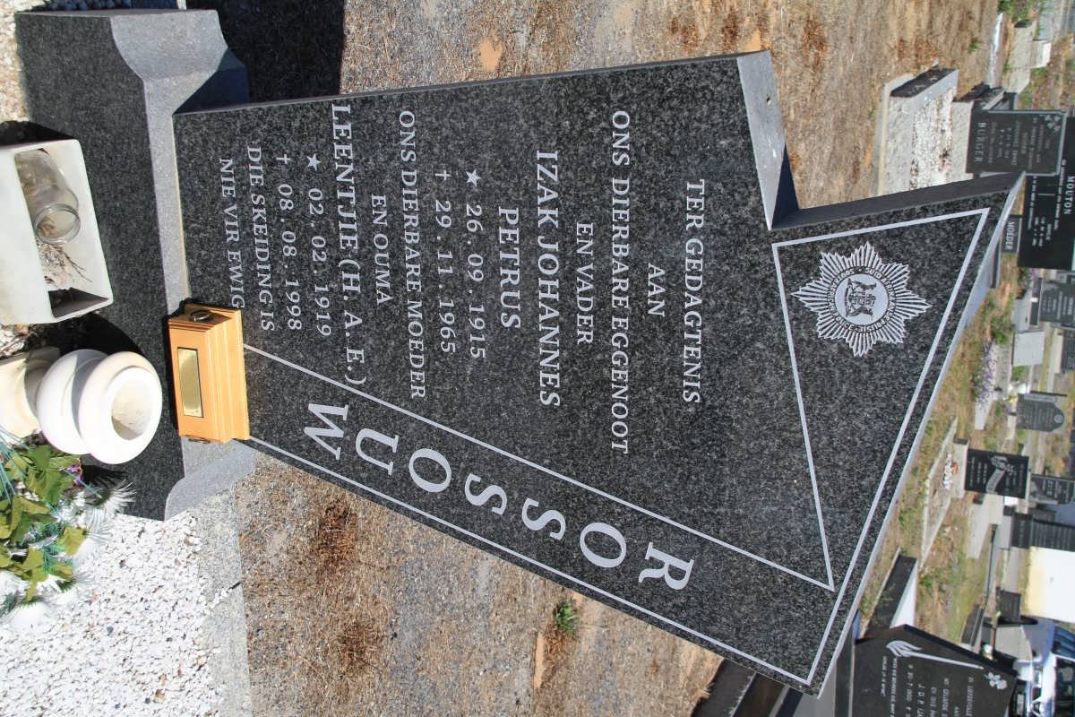 ROSSOUW Izak Johannes Petrus 1915-1965 &amp; H.A.E. 1919-1998 