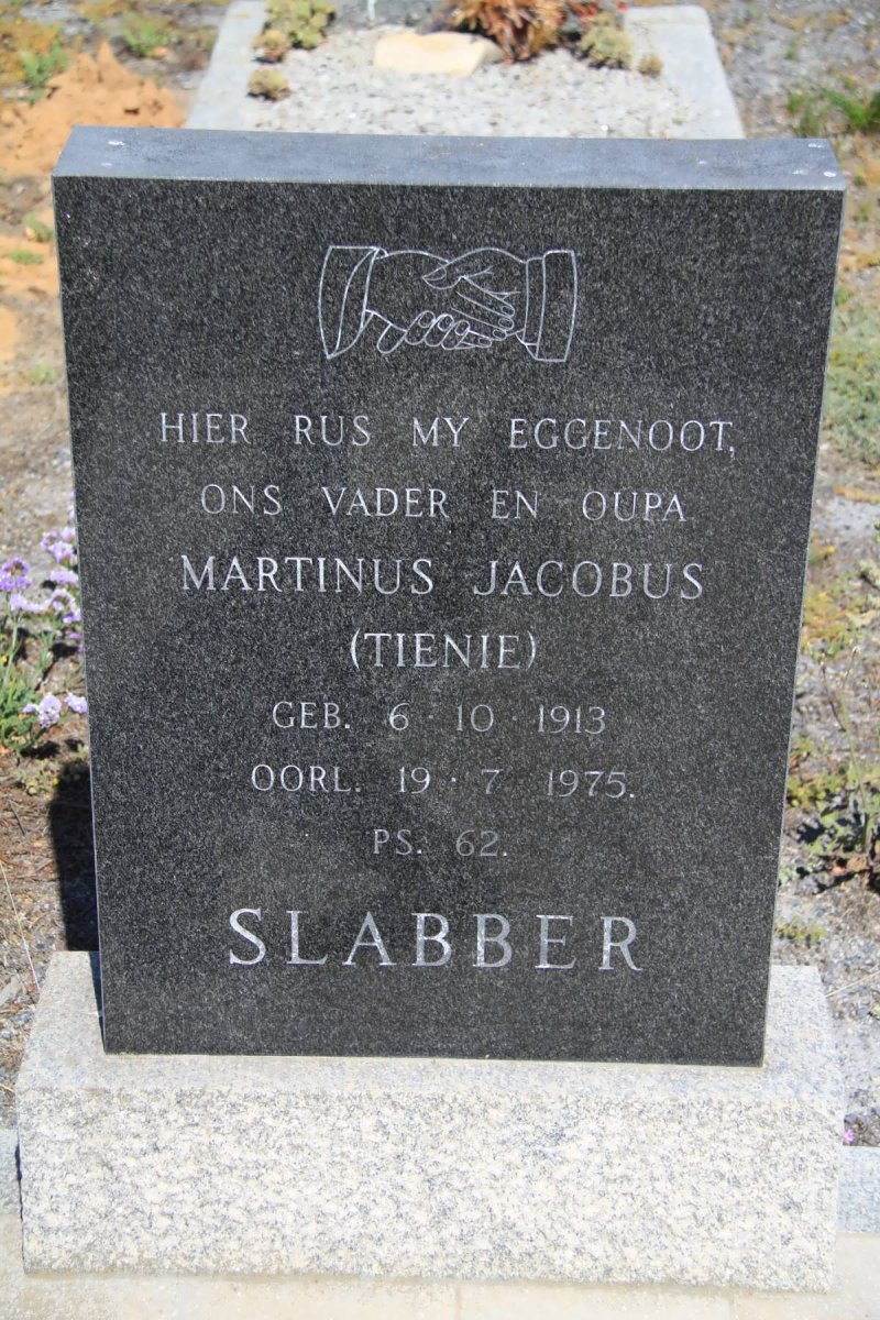 SLABBER Marthinus Jacobus 1913-1975