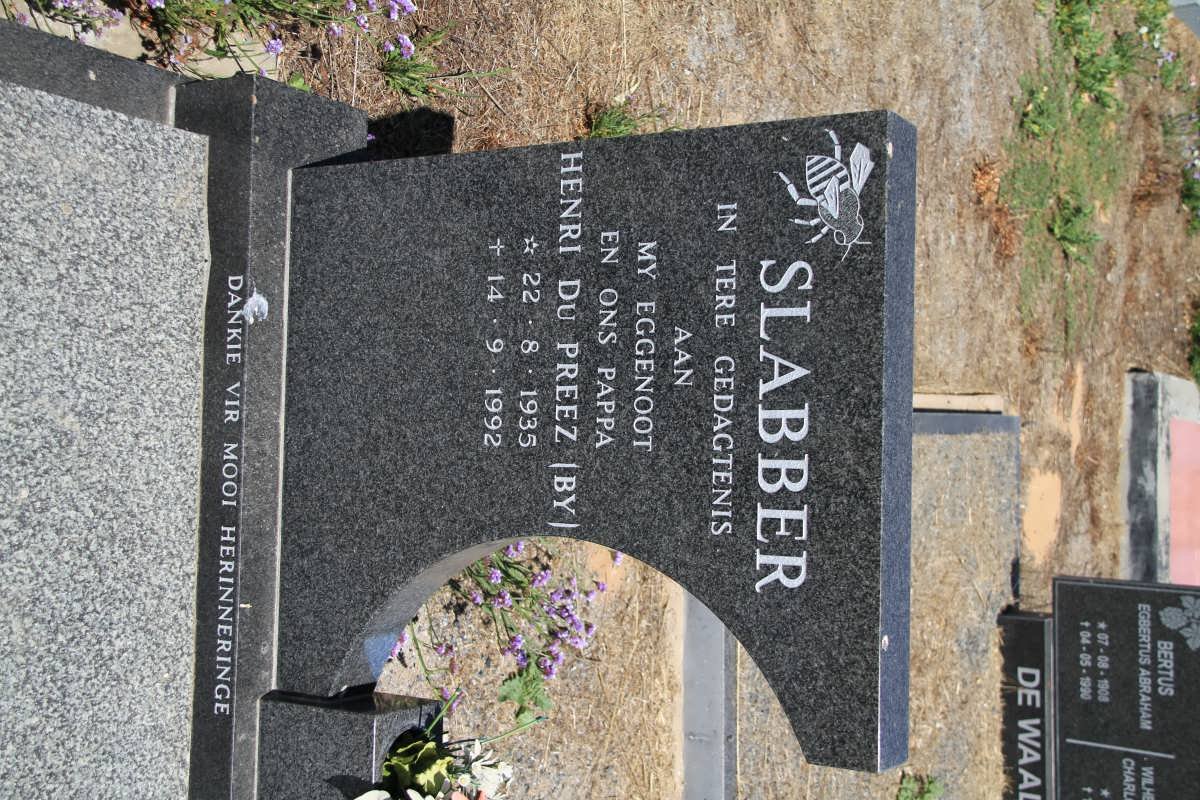 SLABBER Henri Du Preez 1935-1992