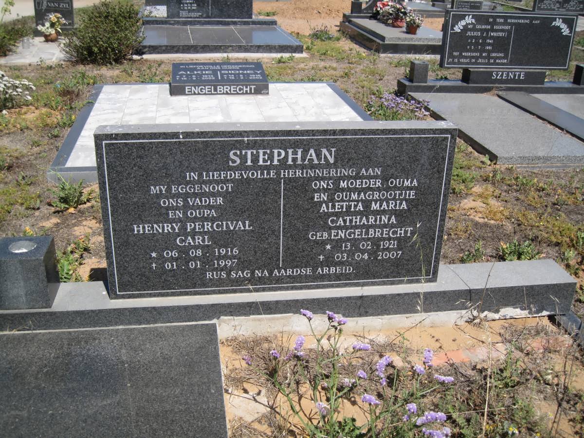 STEPHAN Henry Percival Carl 1916-1997 &amp; Aletta Maria Catharina ENGELBRECHT 1921-2007