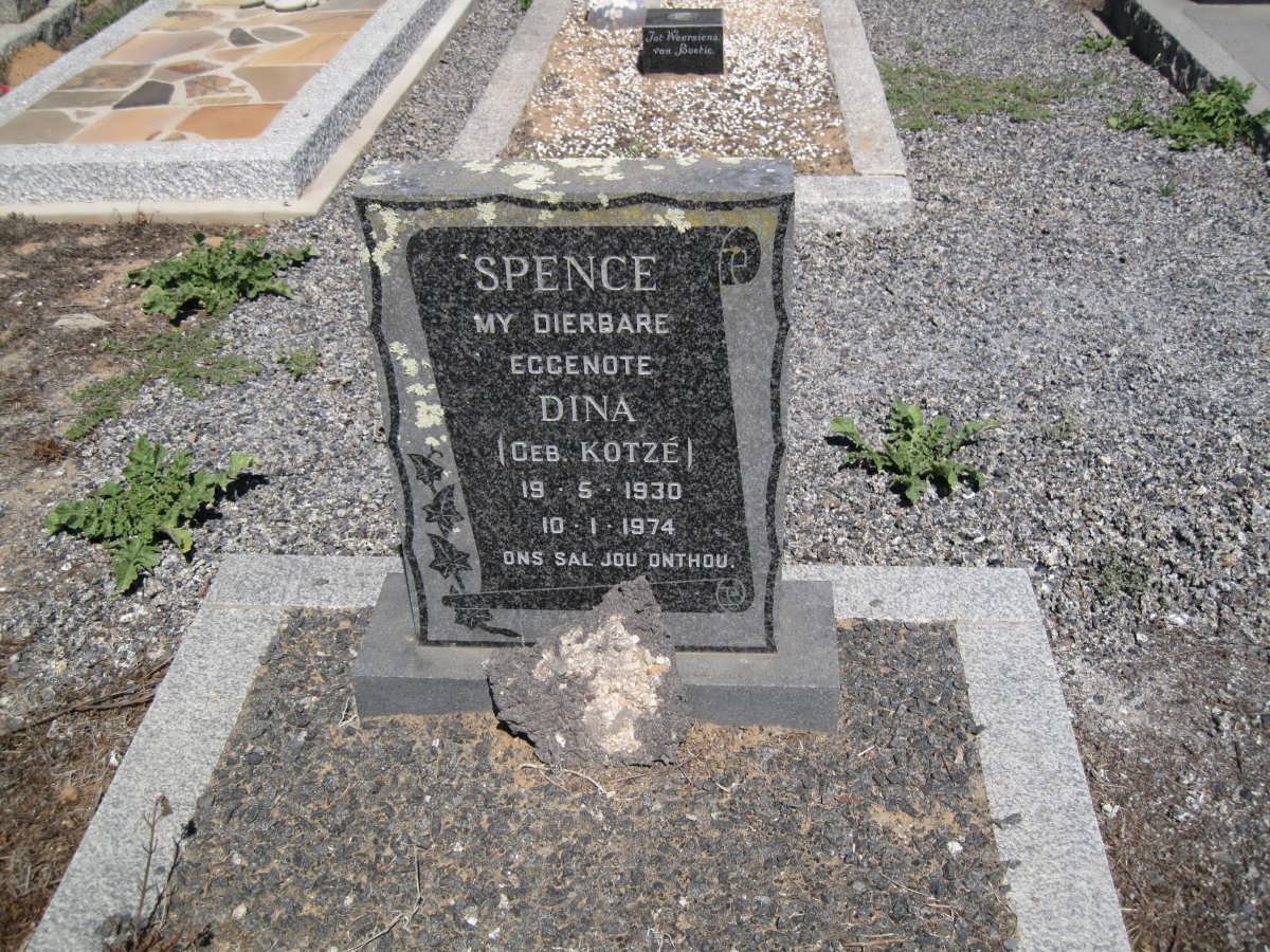 SPENCE Dina nee KOTZÉ 1930-1974