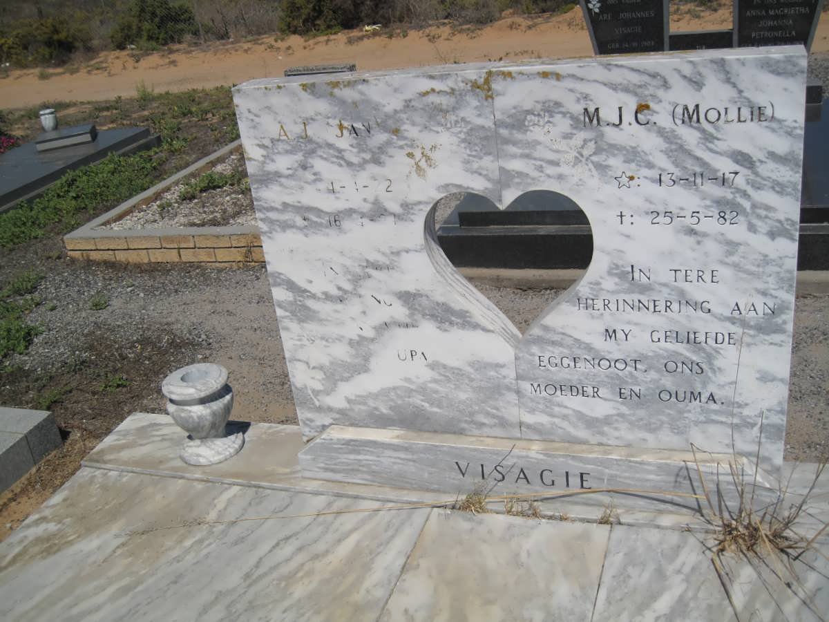 VISAGIE A.J. 1922-1984 &amp; M.J.C. 1917-1982