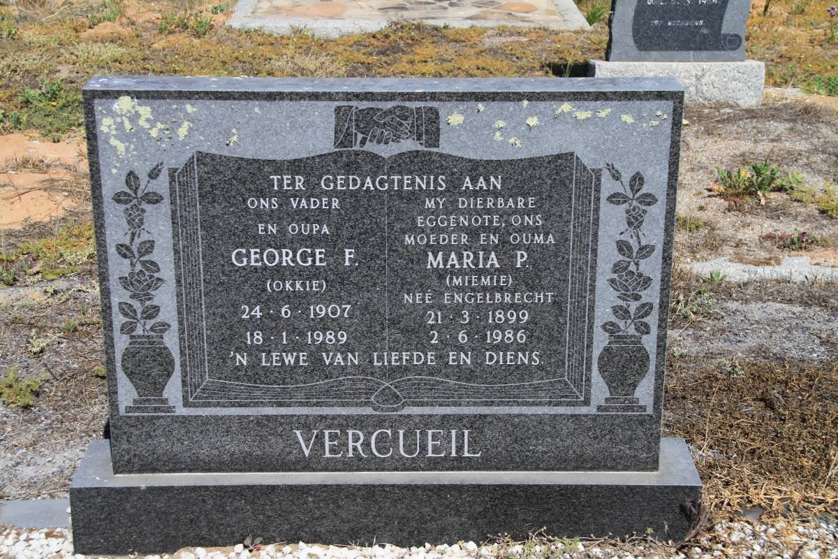 VERCUEIL George F. 1907-1989 &amp; Maria P. ENGELBRECHT 1899-1986