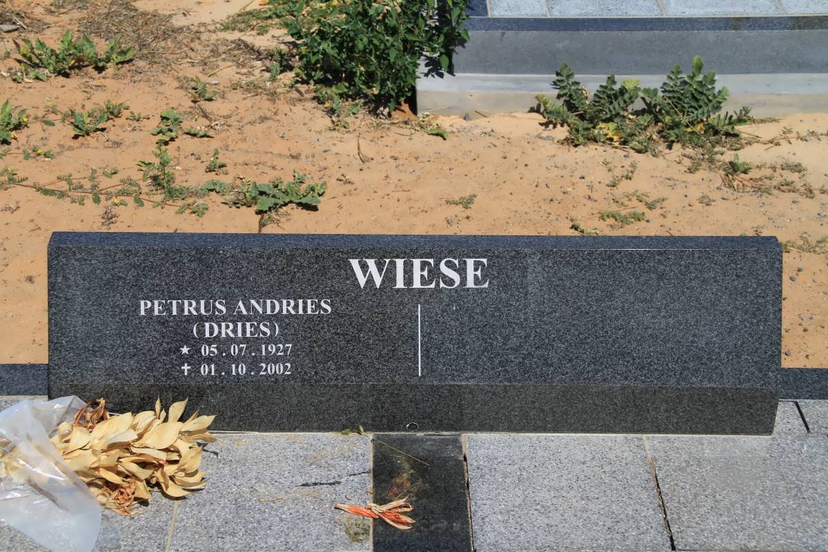 WIESE Petrus Andries 1927-2002