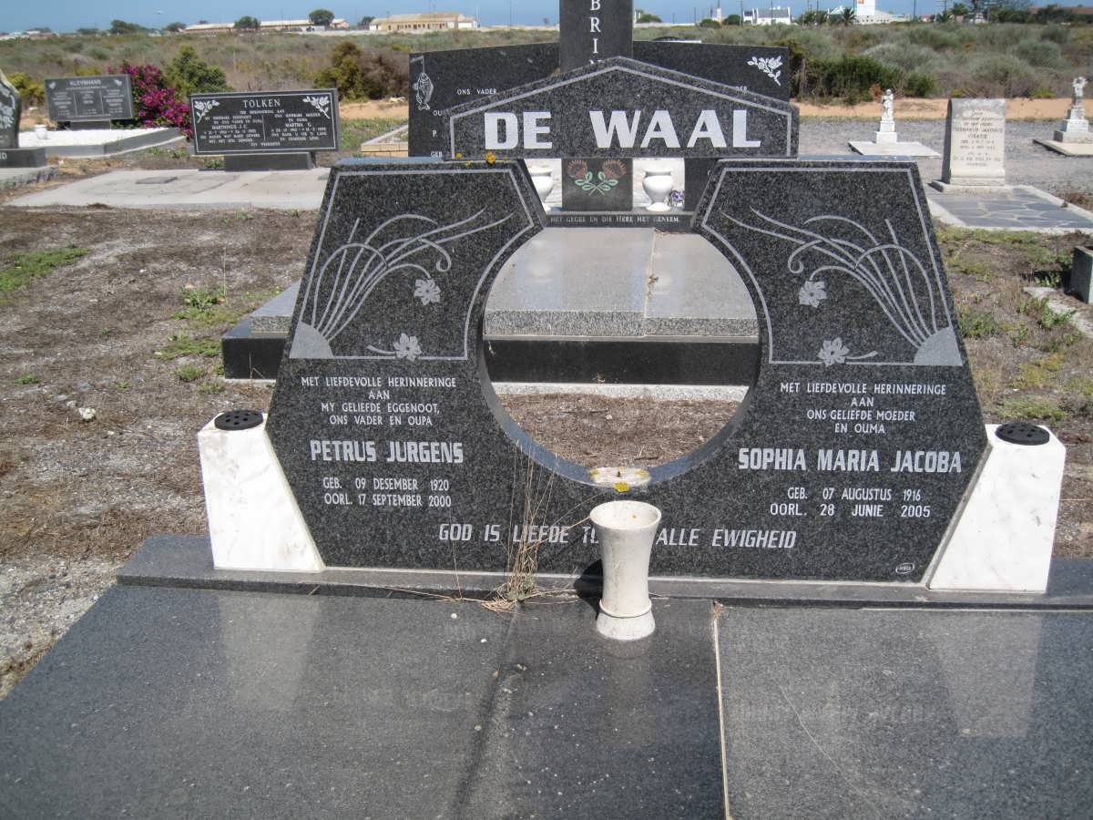 WAAL Petrus Jurgens, de 1920-2000 &amp; Sophia Maria Jacoba 1916-2005
