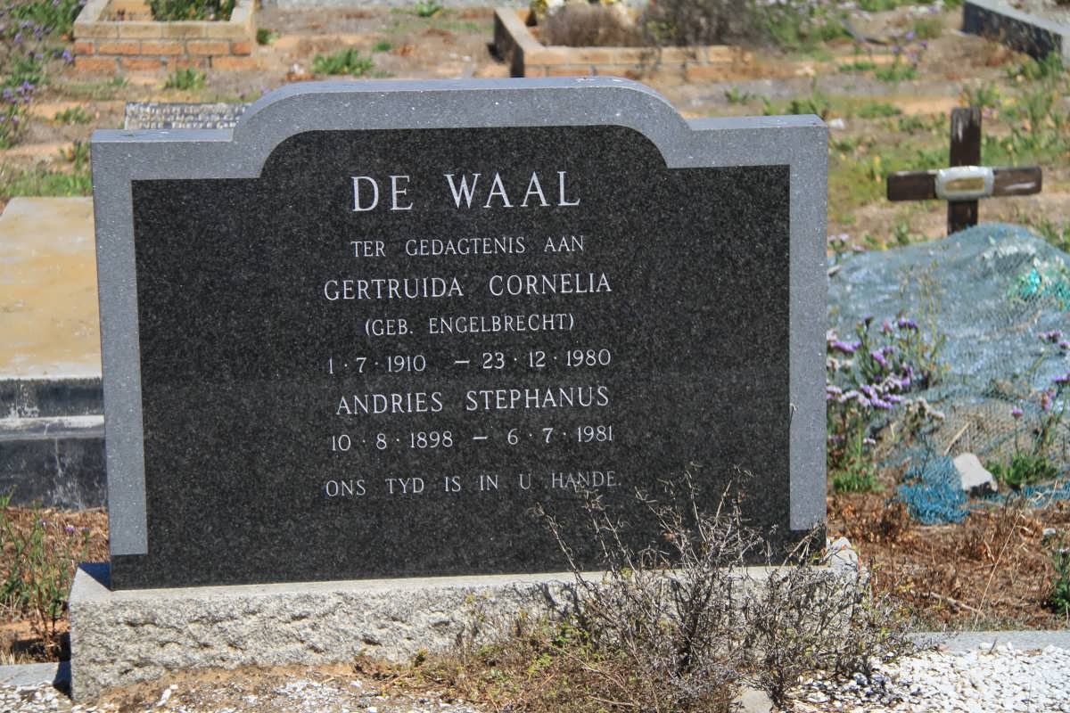 WAAL Andries Stephanus, de 1898-1981 &amp; Gertruida Cornelia ENGELBRECHT 1910-1980