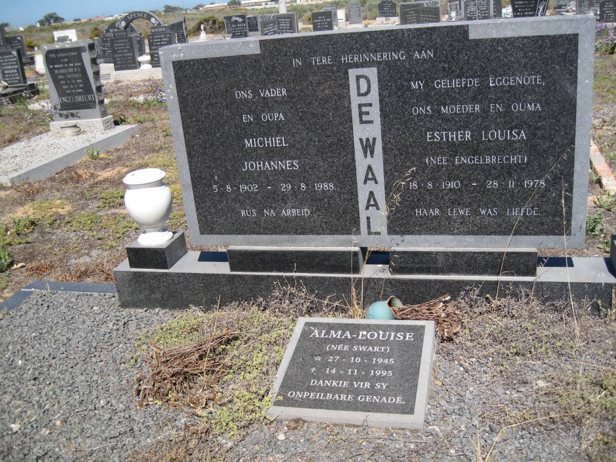 WAAL Michiel Johannes, de 1902-1988 &amp; Esther Louisa ENGELBRECHT 1910-1978 :: DE WAAL Alma-Louise nee SWART 1945-1995