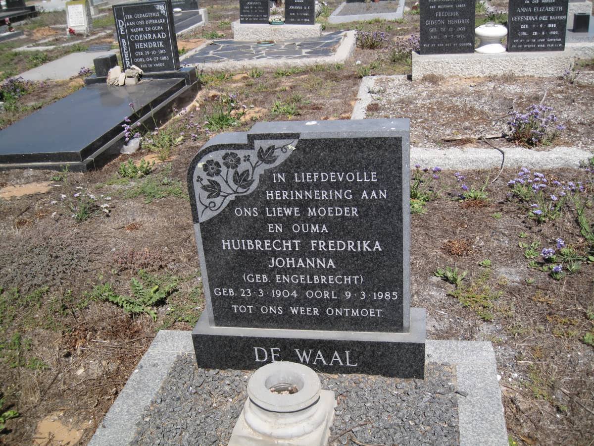 WAAL Huibrecht Fredrika Johanna, de nee ENGELBRECHT 1904-1985