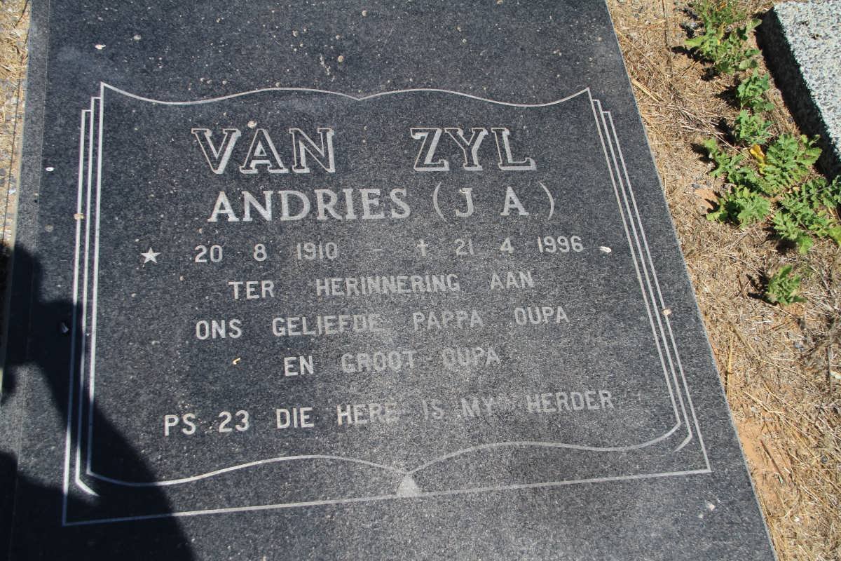 ZYL J.A., van 1910-1996