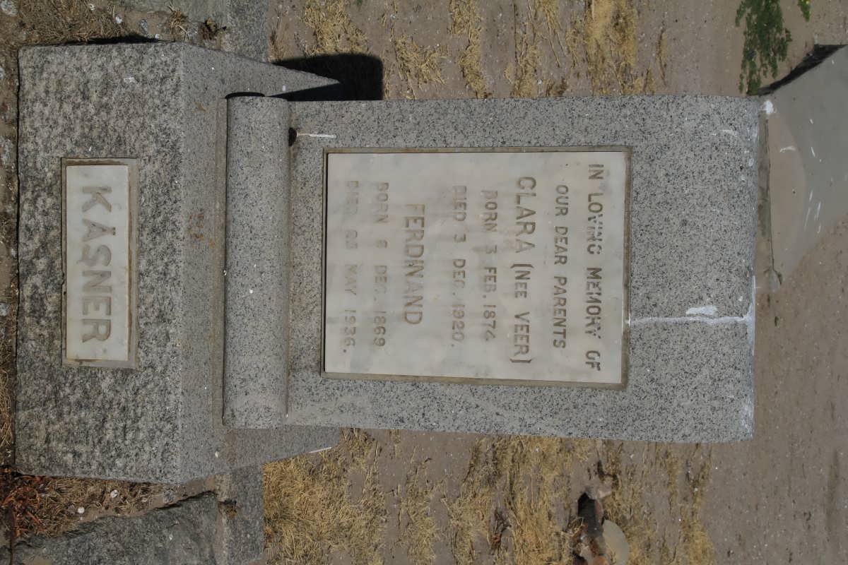 KASNER Ferdinand 1869-1936 &amp; Clara VEER 1876-1920