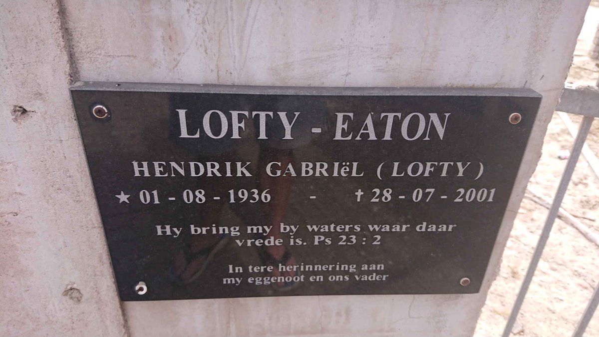 EATON Hendrik Gabriel, LOFTY- 1936-2001