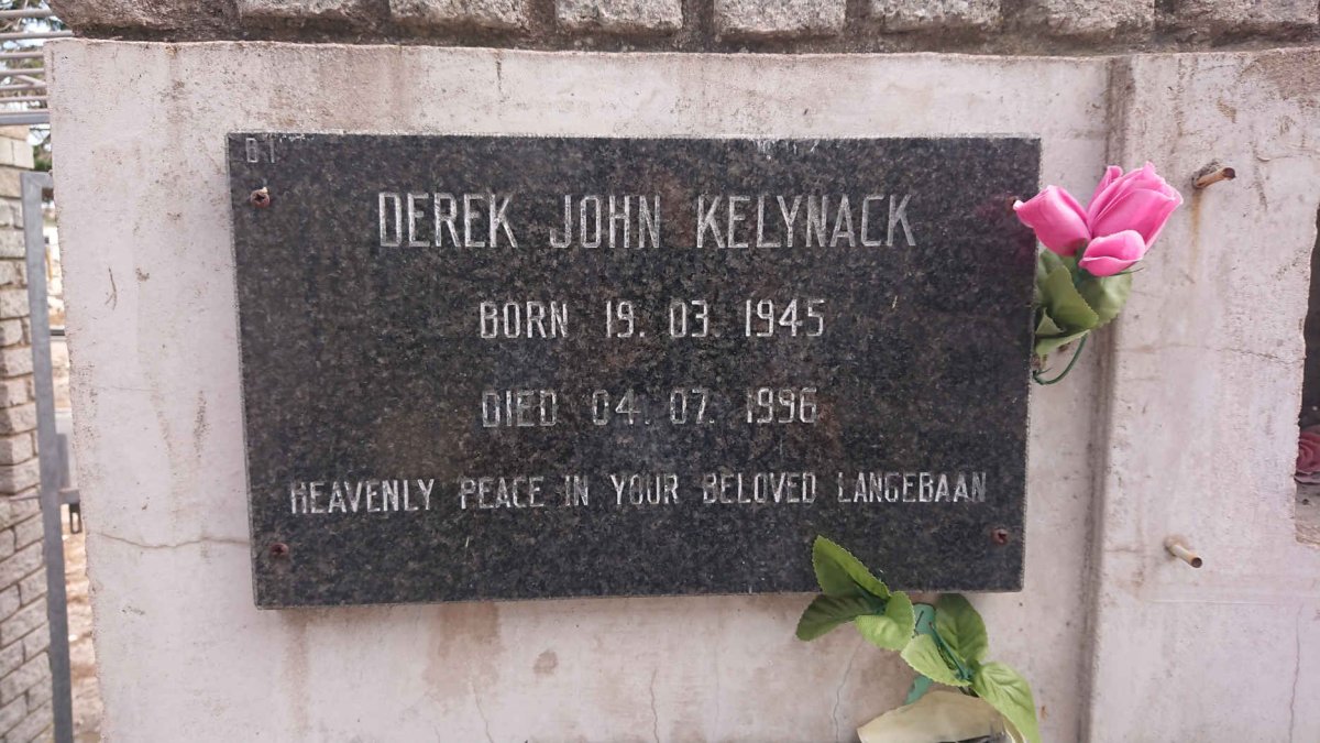 KELYNACK Derek John 1945-1996