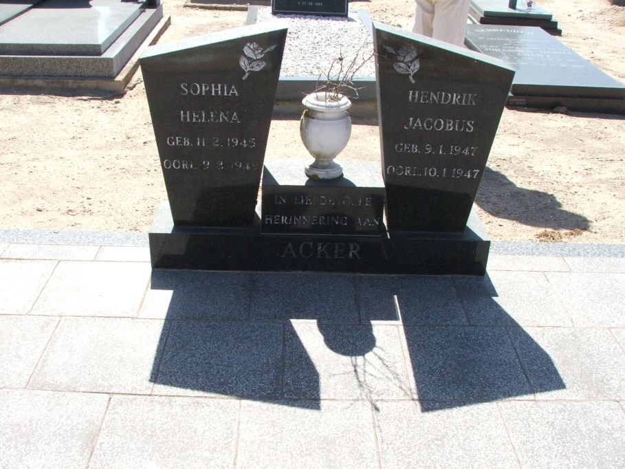 ACKER Sophia Helena 1945-194? :: ACKER Hendrik Jacobus 1947-1947