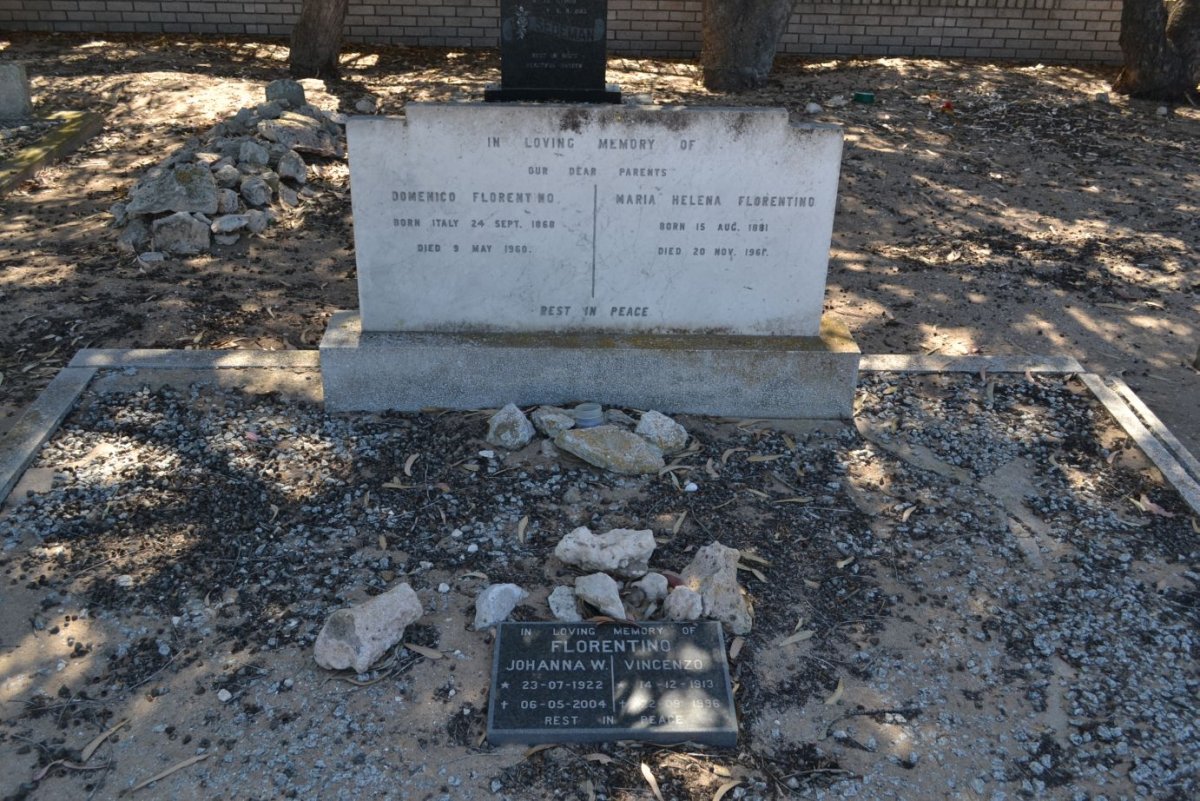 FLORENTINO Domenico 1868-1960 &amp; Maria Helena 1881-1961 :: FLORENTINO Vincenzo 1913-1996 &amp; Johanna W. 1922-2004