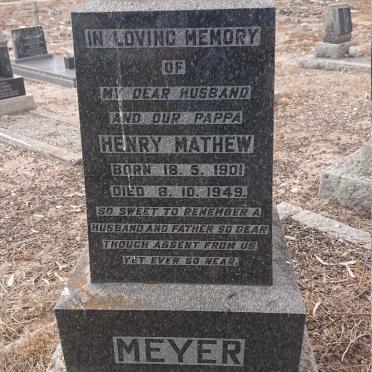 MEYER Henry Mathew 1901-1949